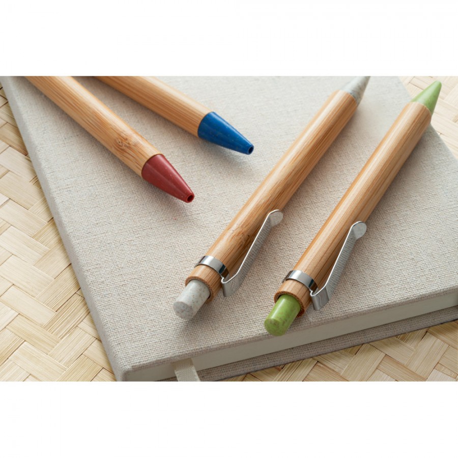 Esferográfica VOLTER em Bambu Personalizada Brinde Sustentável